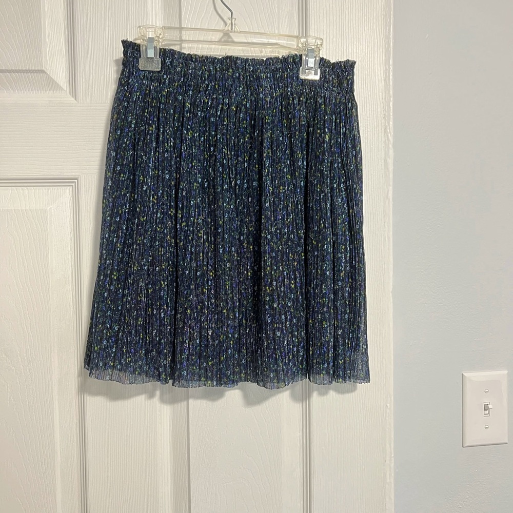 Zara metallic design mini skirt with winched waist